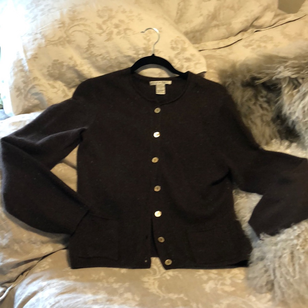 Marina Luna 💯cashmere cardigan sweater waist L